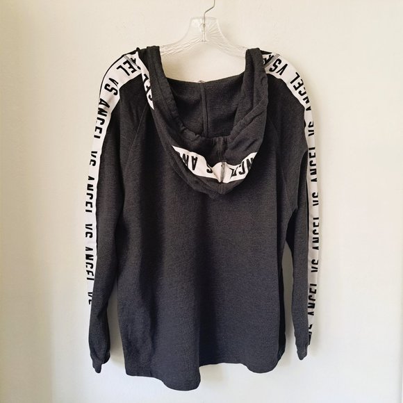 Victoria Secret Hoodie Logo Angel vs Angel Gray Long Sleeve Size L - Picture 5 of 10